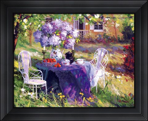 Framed Lilac Tea Party Print
