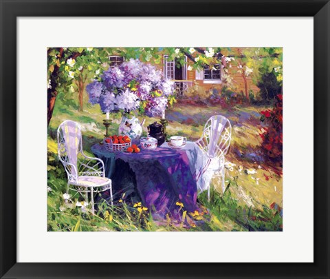 Framed Lilac Tea Party Print