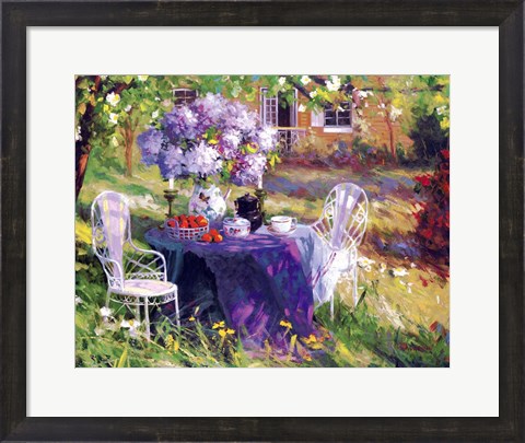 Framed Lilac Tea Party Print
