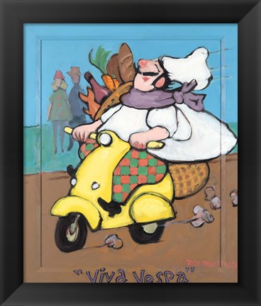 Framed Viva Vespa Print