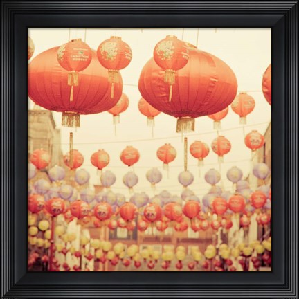 Framed Chinese Lanterns Print