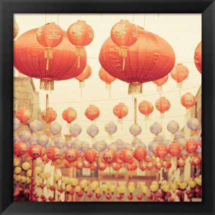 Framed Chinese Lanterns Print