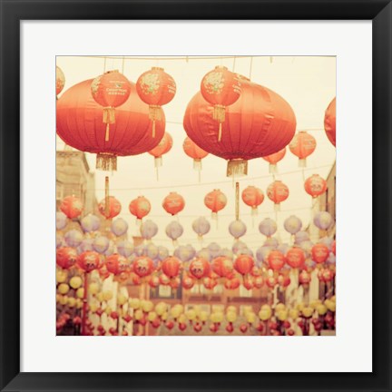 Framed Chinese Lanterns Print