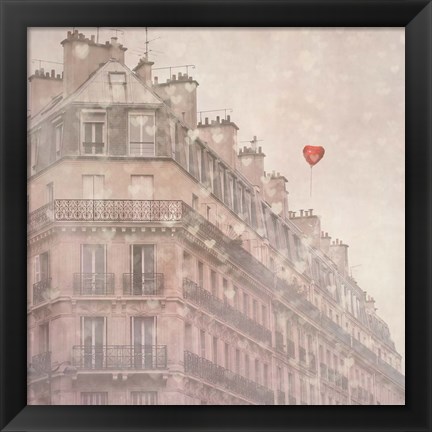 Framed Heart Paris Print