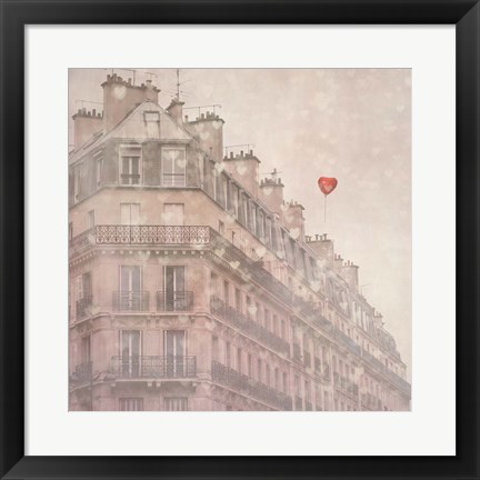 Framed Heart Paris Print