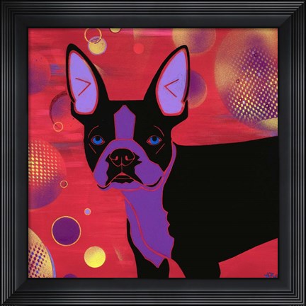 Framed Bubbly Boston Print