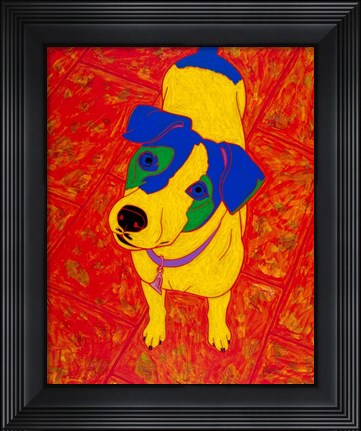 Framed Feisty Jack Russell Print