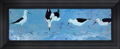 Framed Long Legged Waders Print