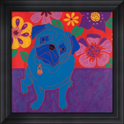 Framed Perspicacious Pug Print