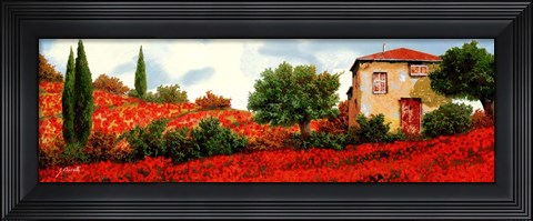 Framed I Papaveri Sulle Colline Print