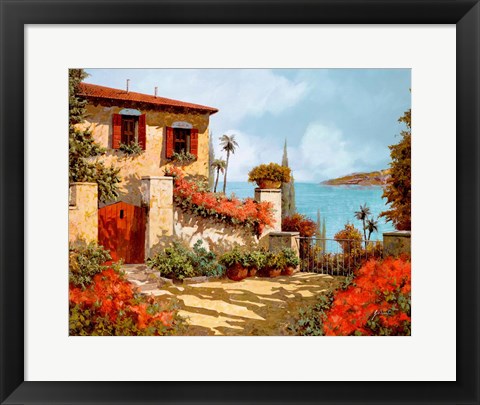 Framed Il Giardino Rosso Print