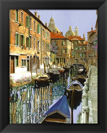 Framed La Barche Sul Canale Print