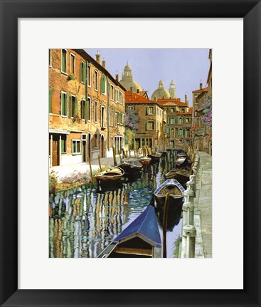 Framed La Barche Sul Canale Print