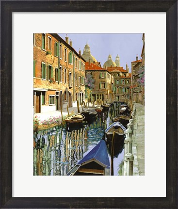 Framed La Barche Sul Canale Print