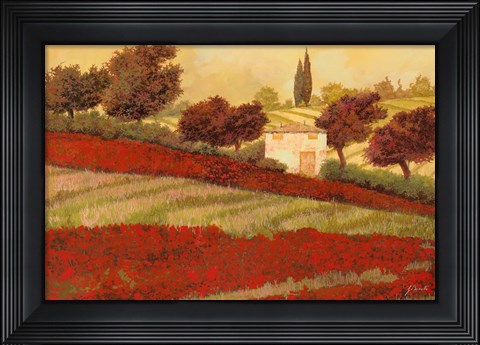 Framed Papaveri Toscana I Print