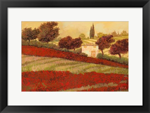 Framed Papaveri Toscana I Print