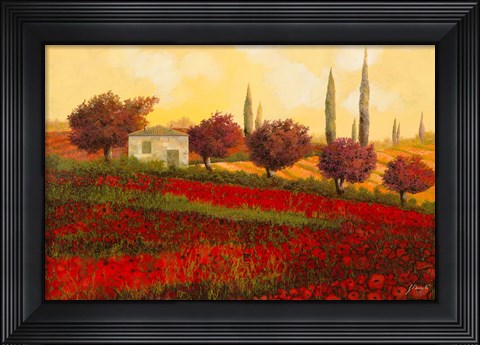 Framed Papaveri Toscana II Print