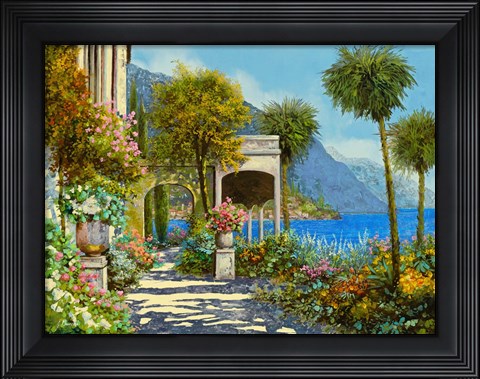 Framed Passeggiata al Lago Print