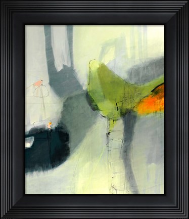 Framed Green Bird Print