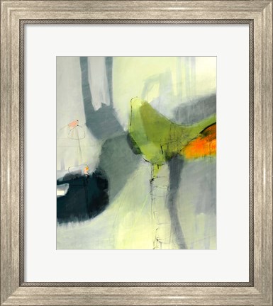 Framed Green Bird Print