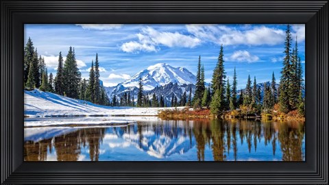 Framed Mt. Rainier Vista Print