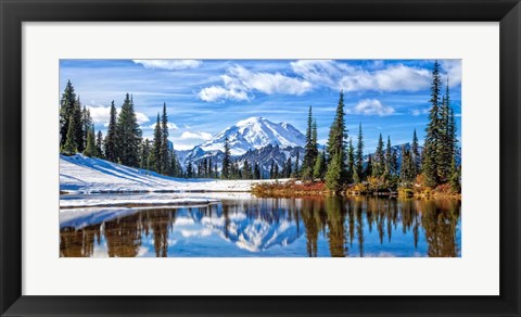 Framed Mt. Rainier Vista Print