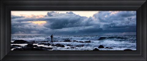 Framed Surf Fishing Print
