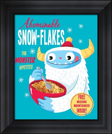 Framed Abominable Snowflakes Print