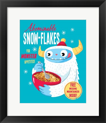 Framed Abominable Snowflakes Print