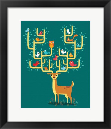 Framed Antler City Print