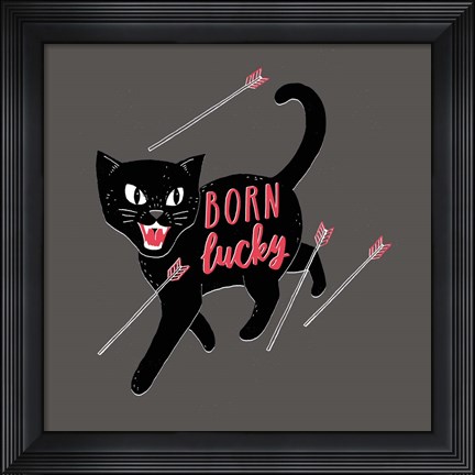 Framed Born Lucky Print