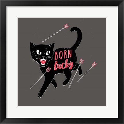 Framed Born Lucky Print