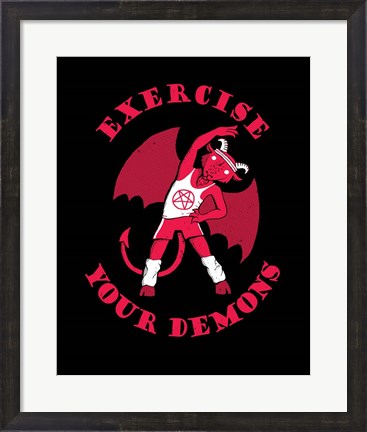 Framed Exercise Your Demons Print