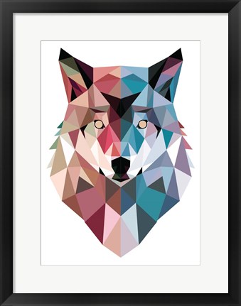 Framed Geo Wolf Print
