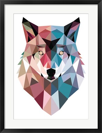 Framed Geo Wolf Print