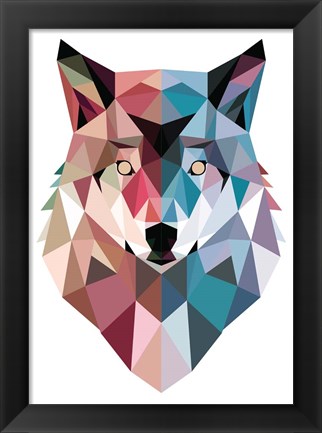 Framed Geo Wolf Print