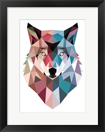 Framed Geo Wolf Print