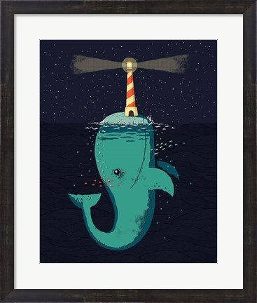 Framed King of The Narwhals Print