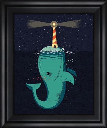 Framed King of The Narwhals Print
