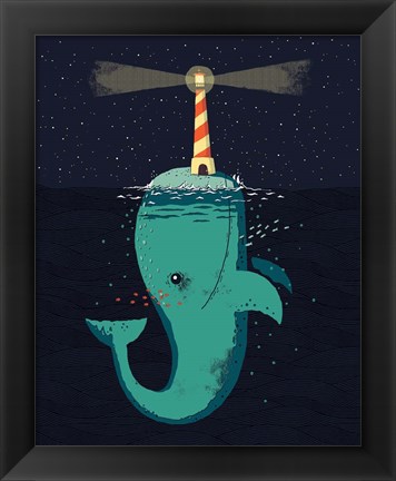 Framed King of The Narwhals Print