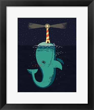 Framed King of The Narwhals Print