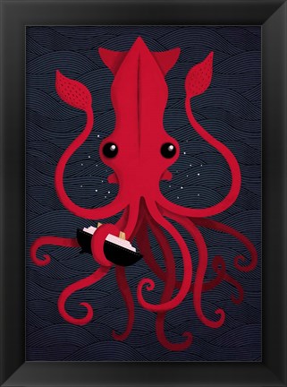 Framed Kraken Attaken Print