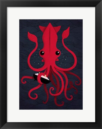 Framed Kraken Attaken Print