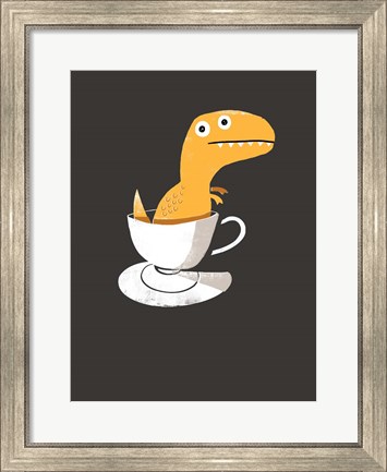 Framed Tea Rex Print