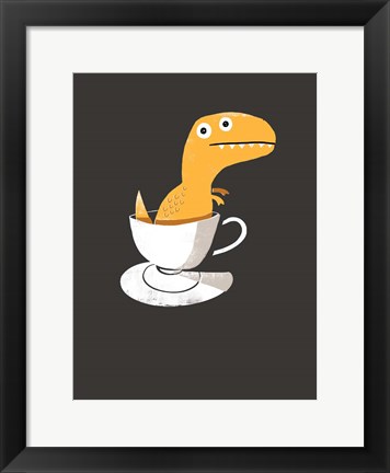 Framed Tea Rex Print