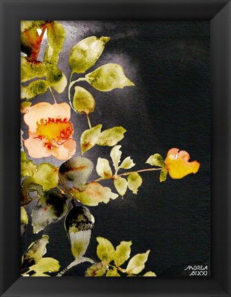 Framed Roses on Black Print