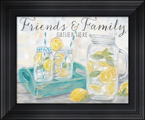 Framed Friends and Family Country Lemons Landscape Print