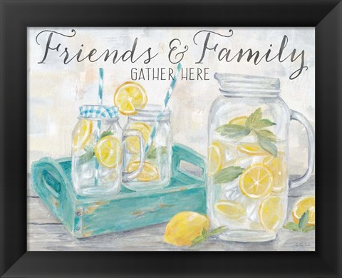 Framed Friends and Family Country Lemons Landscape Print