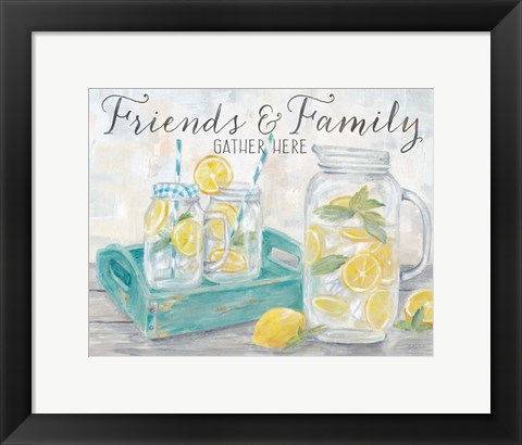 Framed Friends and Family Country Lemons Landscape Print