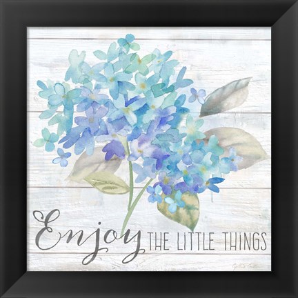 Framed Farmhouse Hydrangea I Print